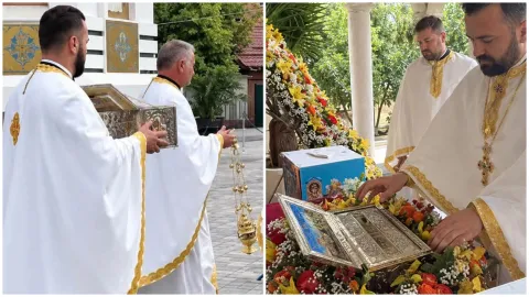 Brâul Maicii Domnului de la Kato Xenia a ajuns la parohia bucureșteană „Sf. Ilie” – Ghencea
