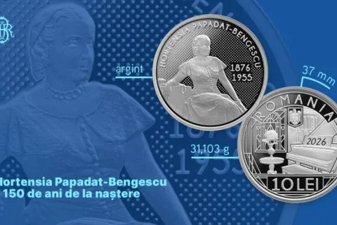 BNR marchează 150 de ani de la nașterea Hortensiei Papadat-Bengescu printr-o emisiune numismatică