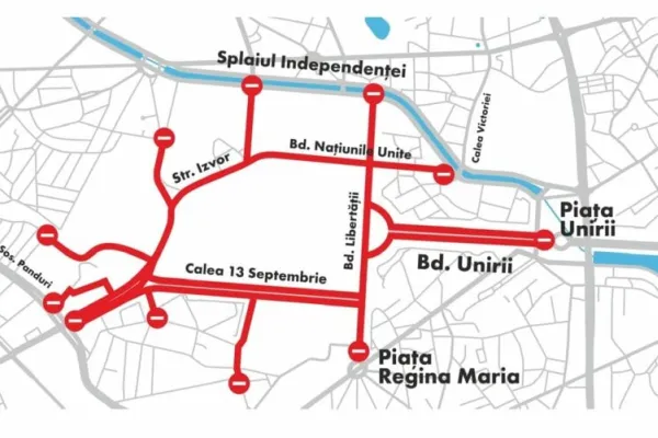 Restricții de circulație în Capitală cu ocazia Sfințirii Catedralei Naționale