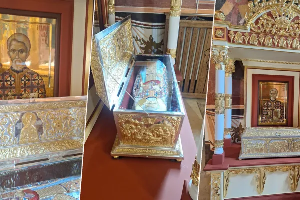 Mănăstirea Cernica a achiziționat un nou baldachin pentru racla cu moaștele Sf. Dumitru Stăniloae