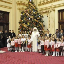 Colindători la Patriarhul României