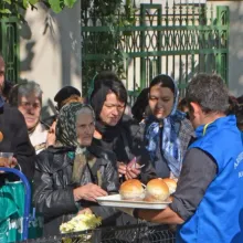 Preoții Arhiepiscopiei Bucureștilor alături de pelerini