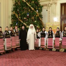 Colindători din Bistriţa Năsăud la Palatul Patriarhiei