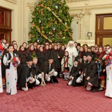 Colindători din Bucovina la Patriarhie