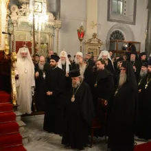 Patriarhul României a participat la Slujba Acatistului Bunei Vestiri de la biserica Sf. Arh. Mihail şi Gavriil – Mega Revma