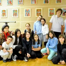 Expoziţie de icoane pe sticlă realizate de copii la Biblioteca Naţională a României