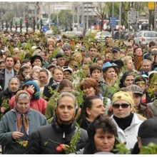 Procesiune în Sâmbăta Floriilor, la Ploiești