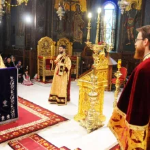 Liturghia Sf. Vasile cel Mare în Sfânta şi Marea Sâmbătă, la Patriarhie