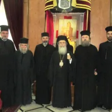 Superiorul Aşezămintelor Româneşti din Țara Sfântă la Patriarhul Ierusalimului