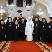 Patriarhul Ierusalimului și Patriarhul României la Palatul Cotroceni