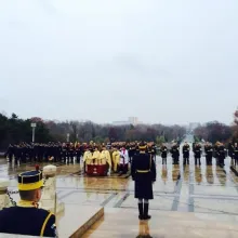 Ceremonial religios-militar în Parcul Carol