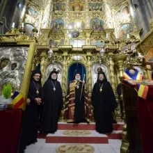 Patriarhul Antiohiei la biserica Sfântul Dumitru Poștă din Bucureşti