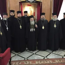 Noul reprezentant al Patriarhiei Române în Ţara Sfântă prezentat Patriarhului Ierusalimului
