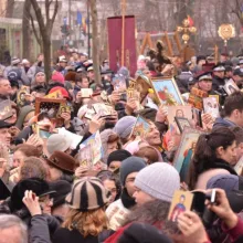 Procesiune în Parcul Grădina Icoanei din Capitală