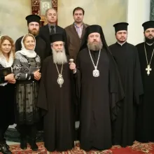 Delegaţia Patriarhiei Române la ceremonia venirii Sfintei Lumini de la Ierusalim