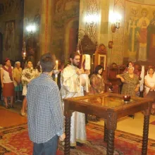 Priveghere la Biserica Mihai Vodă din Capitală