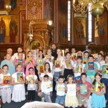 Atelier de pictură pentru elevi la Biserica `Buna Vestire"-Bellu