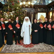 Colindători la Patriarhul României