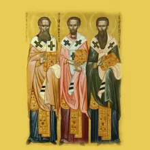 Procesiune cu moaştele Sfinţilor Trei Ierarhi, la Patriarhie