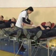 Elevii Şcolii de subofiţeri din Boldeşti au donat sânge