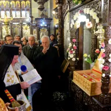 Fragmente din moaștele sfinților de la Niculițel la Biserica „Sfântul Dumitru” din cartierul Colentina