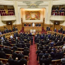 Palatul Patriarhiei | Sesiune de comunicări științifice. „Ceasurile Unirii de pe Dealul Patriarhiei au fost un timp binecuvântat de Dumnezeu”, afirmă Patriarhul României