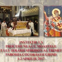 Procesiune: Moaştele Sf. Spiridon în judeţul Prahova