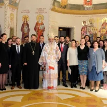 Membrii Coralei „Nicolae Lungu” la Reşedinţa Patriarhală. Au primit binecuvântarea Patriarhului Daniel