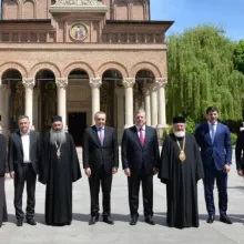 Premierul Georgiei în vizită la Mănăstirea Antim