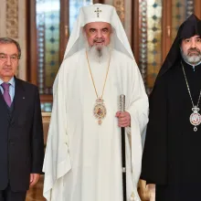 Părintele Patriarh Daniel s-a întâlnit cu Ambasadorul Armeniei, Hamlet Gasparian, la încheierea misiunii diplomatice în România