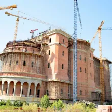 Șantierul CMN | Se desfășoară lucrări intense la turla Pantocrator