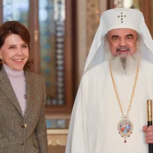 Ambasadoarea Franţei în România în vizită la Patriarhia Română