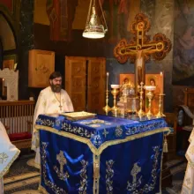 Oaspeţi georgieni la Mănăstirea Antim | Clericii au oficiat Sfânta Liturghie în limba maternă