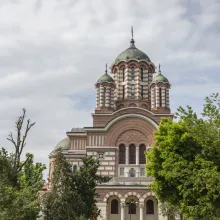 Diac. Sorin Mihalache și nepotul Pr. Dumitru Stăniloae, miercuri seară la Biserica Sf. Elefterie-Nou