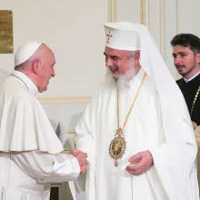 Papa Francisc: „Aveți un mare patriarh”