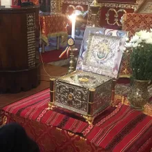 Racla cu un fragment din moaștele Sfântului Constantin Brâncoveanu a fost donată bisericii ctitorite de el în Istanbul