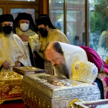 Moaștele Sfântului Dimitrie au fost așezate spre închinare credincioșilor