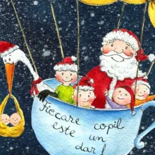 Moș Crăciun a venit la copiii care s-au născut cu ajutorul centrelor de sprijin în criza de sarcină