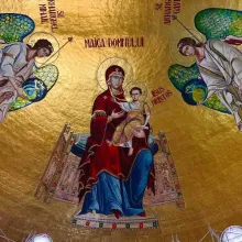 #Themakingof | Lucrul la mozaicul Maica Domnului Platytera din Catedrala Națională, ÎN IMAGINI