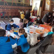 Atelier de mărţişoare şi storytelling la Parohia bucureşteană Huedin