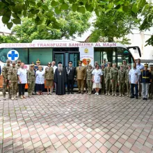 Acţiune de donare de sânge în Capitală. Voluntarii Catedralei Naţionale au venit însoţiţi de coordonatorul lor