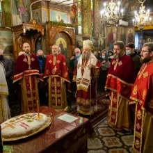 PS Timotei la hramul bisericii Sf. Mina: A avut curajul mărturisirii. Chinurile nu l-au despărţit de Hristos