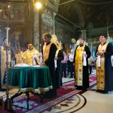 Psaltul Ion Popescu-Pasărea a fost pomenit la mănăstirea unde își doarme somnul de veci