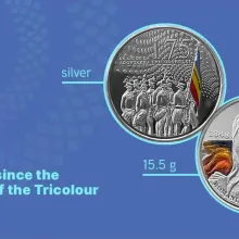 BNR lansează o emisiune numismatică cu tema 175 de ani de la adoptarea tricolorului