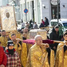 Icoana făcătoare de minuni a Sfântului Antonie cel Mare a fost purtată în procesiune în Centrul vechi al Capitalei