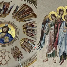 Cele 9 cete îngerești sunt reprezentate în turla centrală a Catedralei Naționale