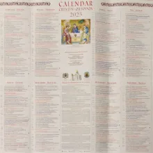 A apărut Calendarul Ortodox pentru 2025