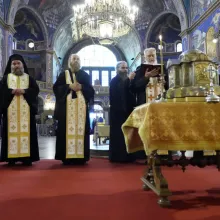 Capul Sf. Gheorghe de la Cernica a ajuns la Sibiu: Va fi purtat în pelerinaj în ținutul natal al sfântului