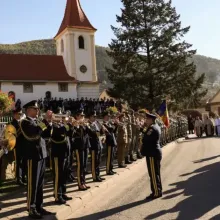 Moaștele Sf. Gheorghe de la Cernica au fost primite cu onoruri militare în Mărginimea Sibiului