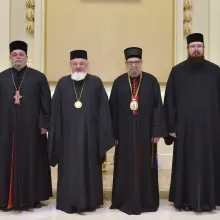 Oaspeți ortodocși sârbi, în vizită la Patriarhia Română